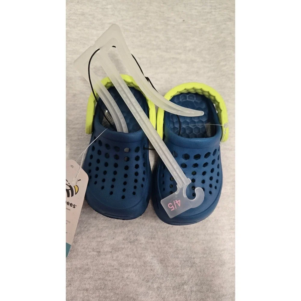 Baby Joybees blue and green. size:C4/5 UK: C3/4 clogs #clogs #summer